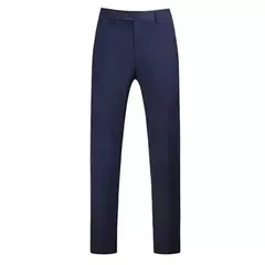 Calça masculina de alfaiataria cor pura, ocupação de negócio, slim fit, calças de escritório, fato formal masculino, casual - loja online