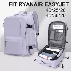 Bolsa para Laptop Resistente à Água para Mulheres, Mochila de Viagem de Cabine, Grande Capacidade, Easyjet, Ryanair, 45x36x20, 40x20