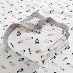 Cobertor de algodão para recém-nascidos, 6 camadas, swaddle de alta densidade, cobertor respirável, cobertor infantil - loja online