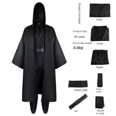 Afult masculino de alta qualidade obi-wan kenobi cos traje estrela poliéster macio guerras halloween jedi role play traje feminino aparrel - Wolf Magazine