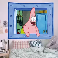 Lula Molusco Tentáculos Desenhos Animados Pano De Fundo, Tapeçaria Estética Quarto, Pendurado Na Parede, Decoração Do Quarto - comprar online