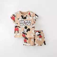 Disney Mickey Cartoon roupas infantis de impressão, pijamas infantis, pijama para bebê e menino, conjunto de roupas infantis, marca de moda na internet