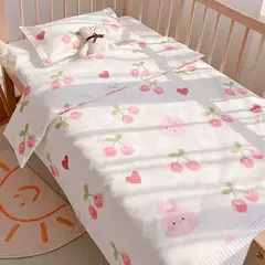 Conjuntos de cama de algodão para bebê recém-nascido, Capa de edredão impressa e cobertor para crianças, lençol, fronha para crianças infantis, 3pcs - Wolf Magazine