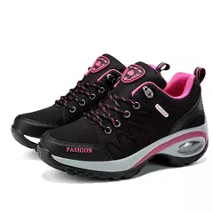 Sapatos de plataforma respirável confortáveis para mulheres, Tênis femininos, Sapatos casuais femininos, Botas curtas, Moda Lace Up, Exterior na internet