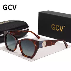 Imagem do GCV-Óculos Polarizados Femininos, Borboleta, Retangular, Triângulo, Aparência de Acetato, Design de Patentes, Brand Fashion, UV400