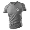 Camiseta casual com gola redonda masculina, manga curta solta, confortável, top de secagem rápida, estilo esportivo ao ar livre, moda quatro estações