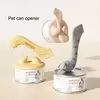 Colher para animais de estimação multifuncional abridor de latas colher de alimentação de alimentos molhados silicone pet pode tampa de vedação armazenamento de alimentos acessórios para cães e gatos