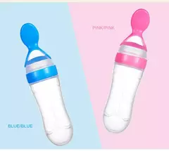 Imagem do Recém-nascido Silicone Squeezed Milk Bottle, Food Grade, Training Spoon, Baby Grain, Supplement Alimentador, Seguro e Prático