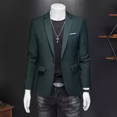 Blazer casual de negócios masculino, vestido de casamento noivo, tops de terno boutique, casaco monocromático, marca de alta qualidade, moda - Wolf Magazine