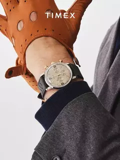 TIMEX-Men's Luxury Trend Quartz Watch, Impermeável, Multi Função, Fantasia, Redondo, Inoxidável, Três Olhos - comprar online