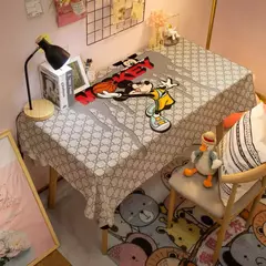 Toalha De Mesa Mickey Mouse Dos Desenhos Animados Da Disney Para Crianças, Mesa De Jantar Americana, Toalha De Mesa De Café Retro, Toalha De Mesa Quadrada na internet