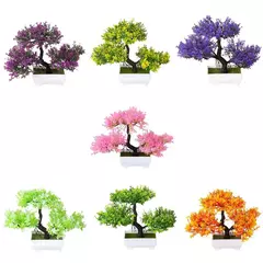 Imagem do Planta Artificial Bonsai, Pequena Árvore, Flor Falsa, Enfeites Em Vaso, Casa, Sala, Mesa, Jardim, Decoração Do Hotel