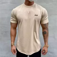 Imagem do Camiseta de manga curta musculação masculina, Ginásio Camiseta, Algodão Fitness, Tees de treinamento, T-shirt do músculo, Roupa masculina, Moda verão, 2022