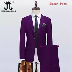 Smoking fino monocromático masculino, terno formal casual, vestido de noiva do noivo, baile e festa boutique, negócios e escritório, colete blazer e calças, M-5XL - loja online