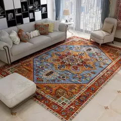 Imagem do American Retro Living Room Decoration Tapete, Tapetes de cabeceira Boho para qua