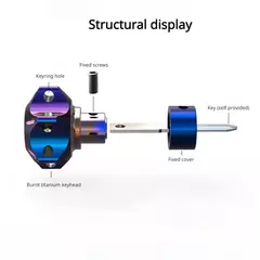 Cabeça de chave universal cnc para carro e motocicleta, liga de alumínio, titânio, ponta hexagonal, acessórios de decoração automática, 1 peça - loja online