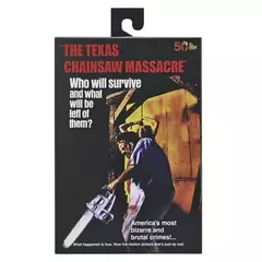 Figura de ação final original NECA 41607 50o aniversário Leatherface 7 polegadas