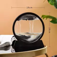 3D ampulheta areia movediça arte imagem, vidro redondo, mar profundo, sandscape artesanato, fluindo pintura, escritório, decoração de casa presente, novo - loja online