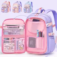 Quicksand Estilo Elementary School Student Schoolbag, Mochila Proteção Spine, Mochila impermeável Grande Capacidade - comprar online