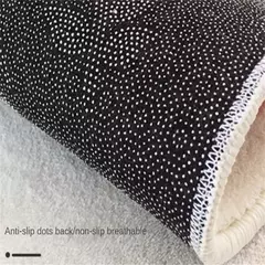 Imagem do Tapete de pelúcia antiderrapante macio irregular, Tapetes de cabeceira, Decoração criativa da sala de estar, Quarto de estudo simples
