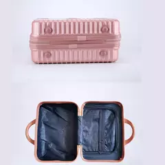 Mini Bagagem Cosmetic Box, Mão Bagagem Organizador, Maquiagem Case, Pequena Mala De Viagem, Caixa De Senha, Boarding Case, 14";;VERDADEIRO;;"D na internet
