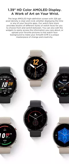 Amazfit-Smartwatch GTR 2 com autonomia de bateria ultra longa incorporada, telefone Android e iOS, Alexa, nova versão - loja online