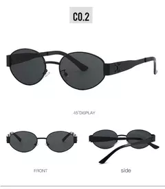 Óculos de sol ovais para homens e mulheres, óculos redondos, UV400 Drive, óculos ao ar livre, unissex, retro, punk, design de moda, unissex, na moda na internet