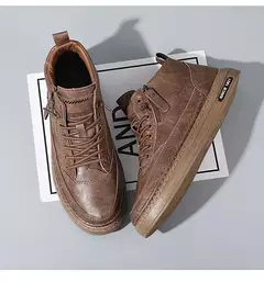 Botas masculinas de inverno sapatos de couro de alta qualidade moda sapatos de algodão moda botas de tornozelo negócios casuais sapatos ao ar livre tênis masculinos novo - Wolf Magazine