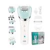 VGR Depiladora Elétrica para Mulheres, Barbeador Feminino, Removedor de Pêlos Corporais e Pernas, Lady Bikini Trimmer, Massagem de Limpeza Facial, V-703, 5 em 1