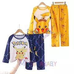 Conjunto de pijama infantil, calça de manga comprida, pulôver estampado, roupa caseira de duas peças, pijamas primavera e outono