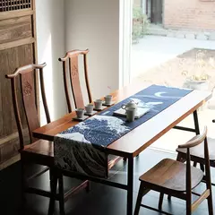 Simples chinês Lotus Table Runner, japonês Wave Table Flag, Koi Fish Toalha de Mesa, Acessórios para Cerimônia do Chá, Estilo Nacional - Wolf Magazine