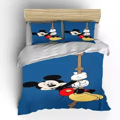 Mickey e Minnie Conjunto de cama para crianças, Fluffy Cartoon Comforter Cover, US Twin Bedclothes, Queen Size, macio, bebê, 3pcs na internet
