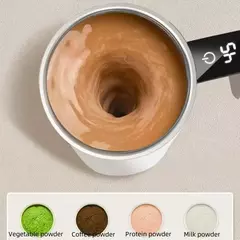 Mini café elétrico auto mistura caneca, 380ml, IP67 impermeável, comida segura caneca de café, USB recarregável, copo magnético automático para chá na internet