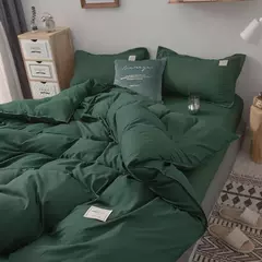 Imagem do Conjunto de cama japonês simples para mulheres, cama de linho, lençol plano, fronha, linho, gêmeo completo e queen, rosa, monocromático e poliéster