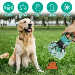 Imagem do Saco de lixo exterior portátil para banheiro de animais de estimação, dispensador fecal de pá de seis garras para banheiro de cachorro