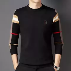 Pulôver quadriculado casual clássico masculino, suéter macio e quente, marca de negócios, moda de luxo, outono, inverno, novo, 2022 na internet