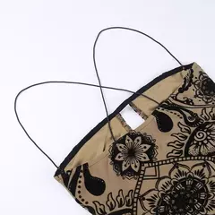 Elegante vestido curto feminino, flor flocada, design oco, vestidos halter, Europa e Estados Unidos, temperamento de vento, novo, 2024 - Wolf Magazine