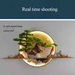 TINNY-Chinês Criativo Paisagem Mural Candeeiro, Imagem Moderna Luz de Parede, Lâmpada LED para Casa, Sala, Estudo, Decoração Do Quarto na internet