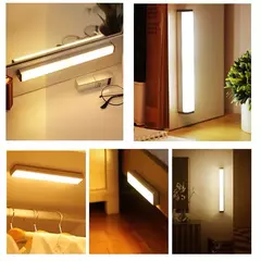 Luz noturna LED sem fio com sensor de movimento, lâmpada do armário, cozinha, quarto, detector, armário, retroiluminação da escadaria - Wolf Magazine