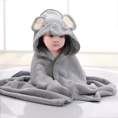 Toalha de banho com capuz animal para bebês, cobertor macio, envoltório Swaddle para dormir quente para meninos e meninas, roupão infantil