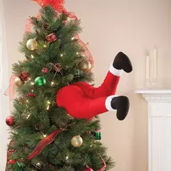 Decoração De Natal De Perna De Elfo De Papai Noel, Perna De Pelúcia, Ornamentos Pendurados, Decoração De Porta, Decoração De Casa, 2024 - Wolf Magazine