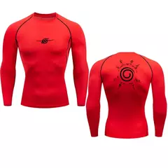 Camisa esportiva de compressão anime masculina, camiseta de ginástica secagem rápida, camiseta esportiva fitness, tops de elasticidade, camiseta masculina, verão, outono - loja online