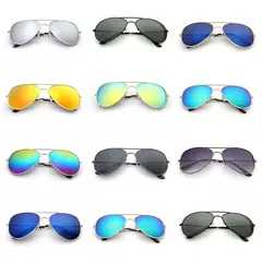 FOENIXSONG-Óculos de Sol Gradiente Redondo para Homens e Mulheres, Pilot Sunglasses, Fashion