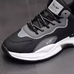 Sapato masculino casual de malha com tudo combina, desodorante de fundo macio, tênis respirável, novo para primavera e outono, 2023 - loja online