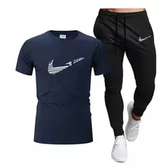Fato casual com zíper masculino, secagem rápida, marca esportiva, verão, novo