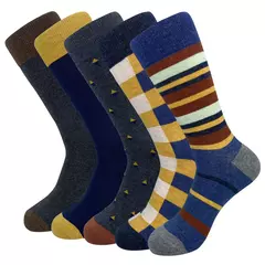 Meias masculinas de algodão penteado, preto, Argyle legal, meias casuais, plus size, alta qualidade, respirável, 5 pares na internet