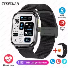 Smartwatch Sport Full Touch com Caixa para Homens e Mulheres, Relógios de Fitness, Chamada Bluetooth, Açúcar no Sangue, Presente, Tela 1.83 ", Novo, 2024 - loja online