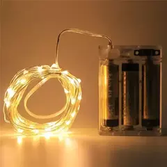 Imagem do Bateria Powered LED Fairy Lights, Copper Wire String Lights para quarto, jardim, festa, casamento, decoração de Natal, 1 m, 2 m, 3 m, 5 m, 10 m, 20m