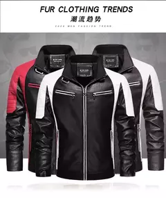 Jaqueta de couro PU masculina, jaqueta de motociclista preta, jaqueta de beisebol, moda casual, bombardeiro masculino, plus size, 7XL, novo, 2023 - loja online