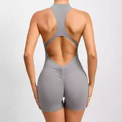 Macacão esportivo feminino com zíper, macacão fitness, roupas de treino, conjunto esportivo, roupas de ioga, azul, vermelho, rosa, curto, novo, 2022 - comprar online